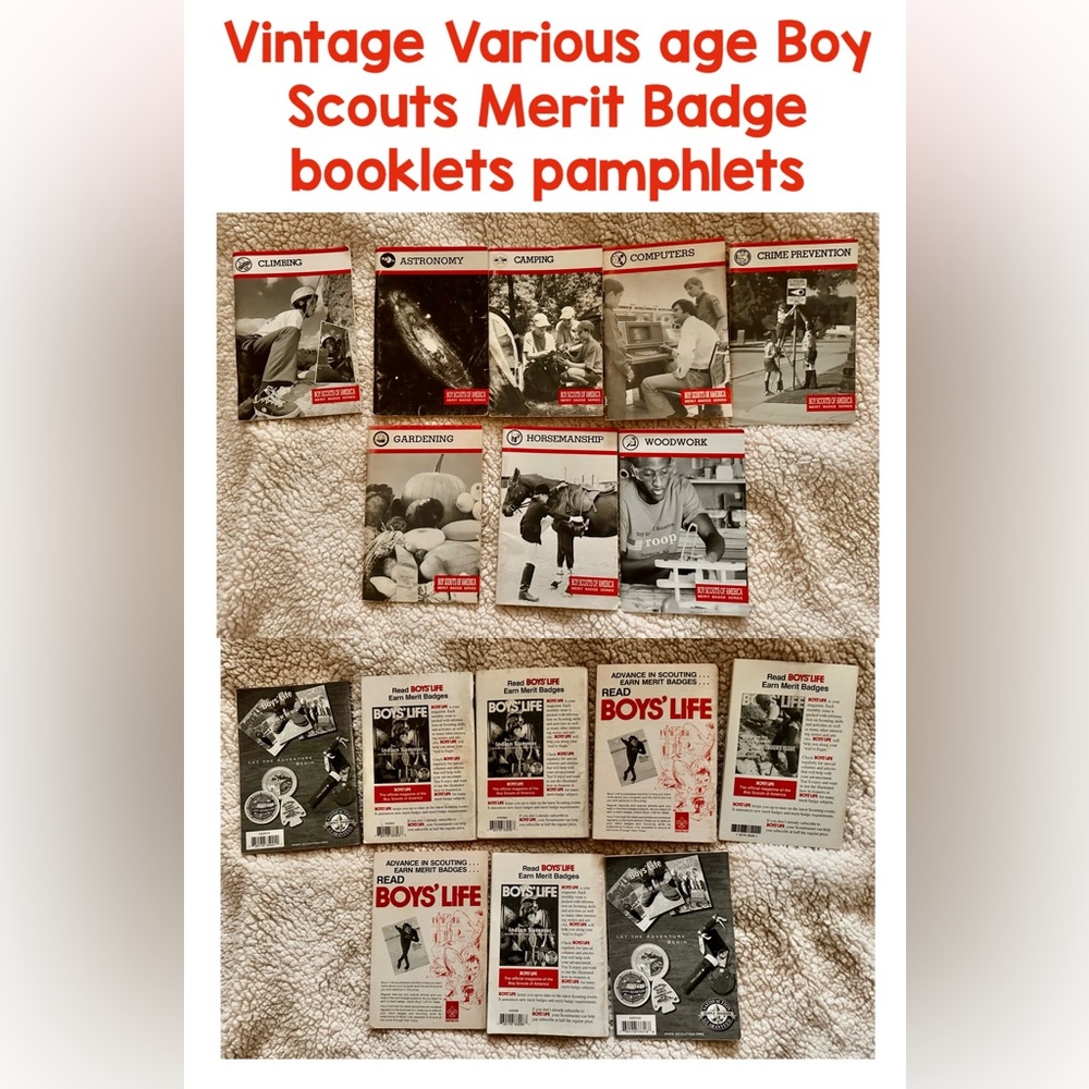 Vintage & Various years Boy Scouts of America BSA Merit Badge booklets pamphlets